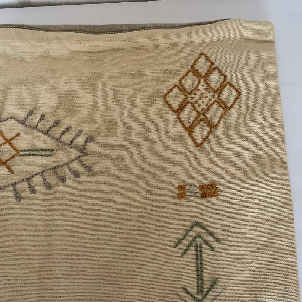 Crate and  Barrel Belgin Icon Pillow Cover 23” x 23”.